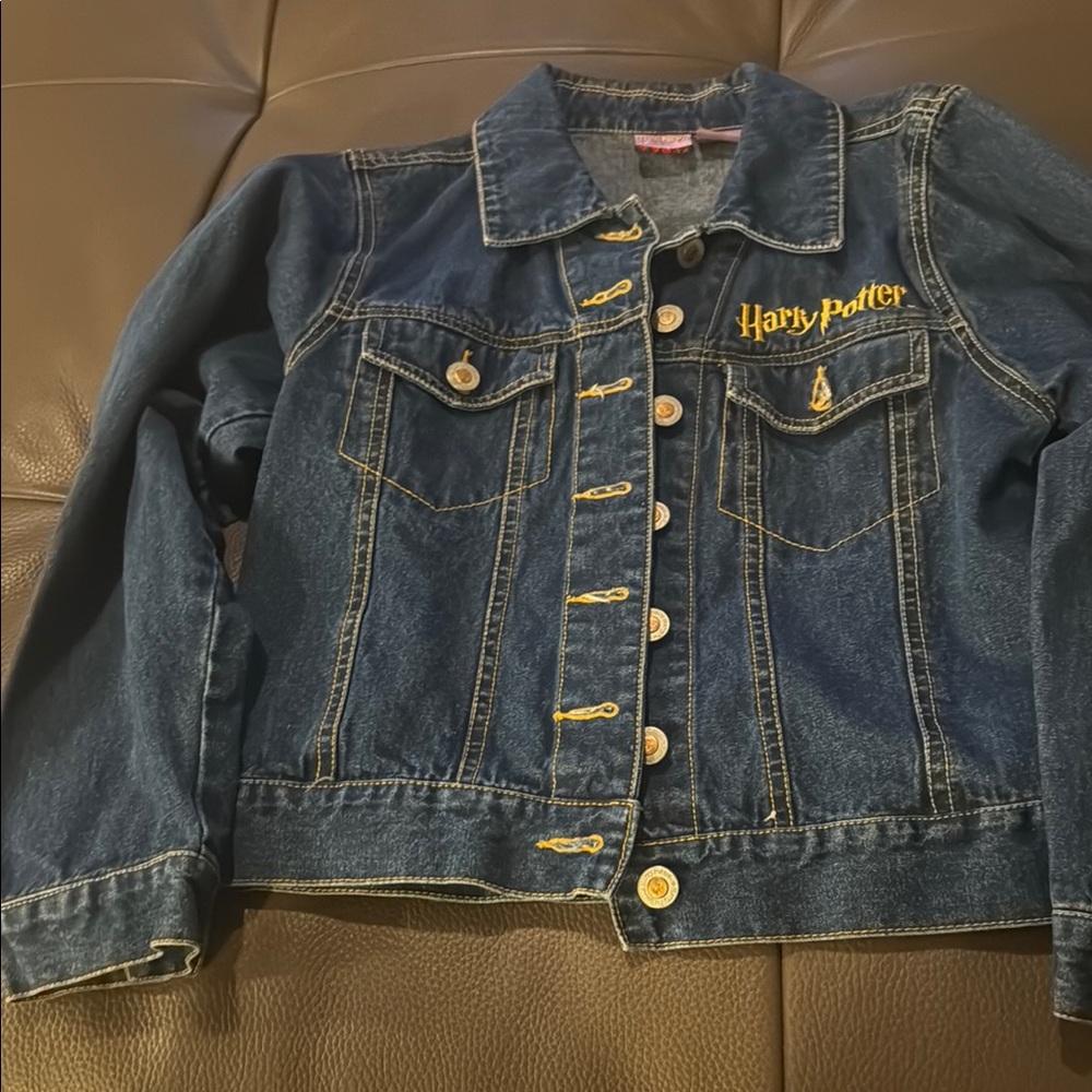 USED Warner Bros. Harry Potter Kids Denim Jacket - Blue size 10-12